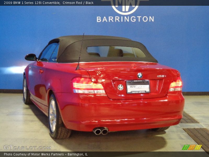 Crimson Red / Black 2009 BMW 1 Series 128i Convertible