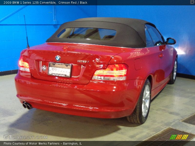 Crimson Red / Black 2009 BMW 1 Series 128i Convertible