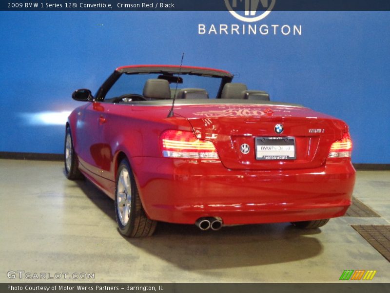 Crimson Red / Black 2009 BMW 1 Series 128i Convertible