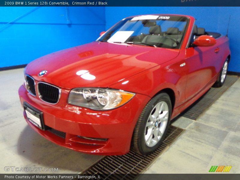 Crimson Red / Black 2009 BMW 1 Series 128i Convertible