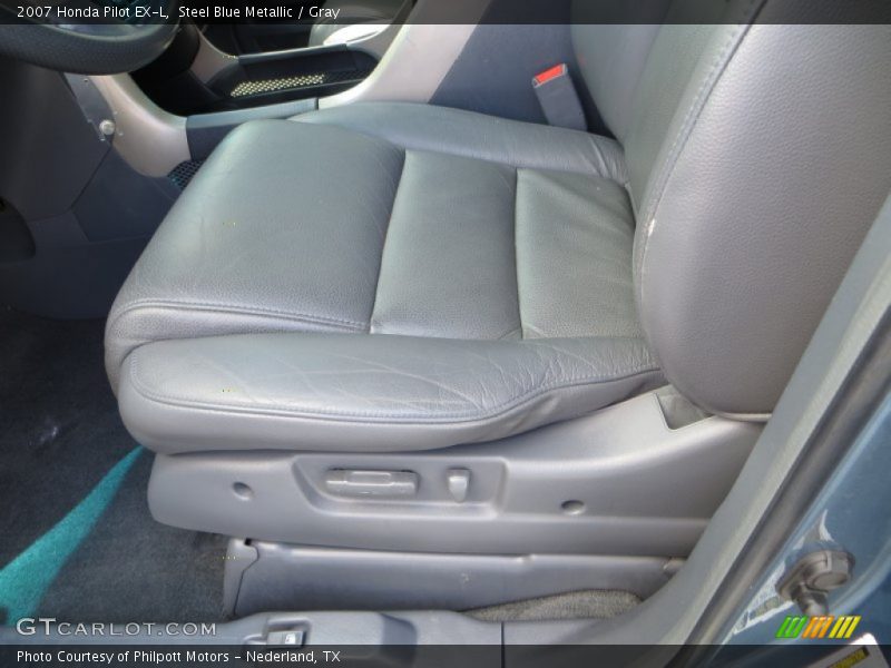 Steel Blue Metallic / Gray 2007 Honda Pilot EX-L