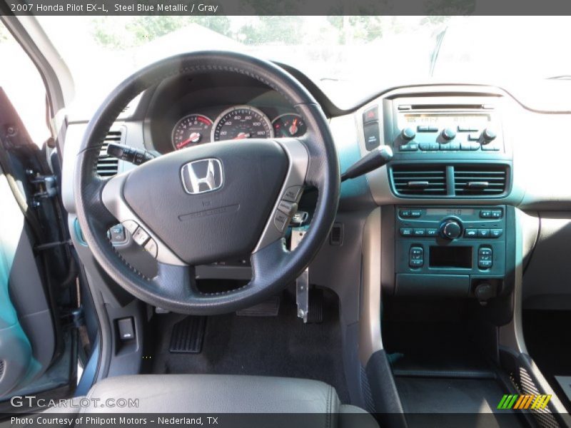 Steel Blue Metallic / Gray 2007 Honda Pilot EX-L
