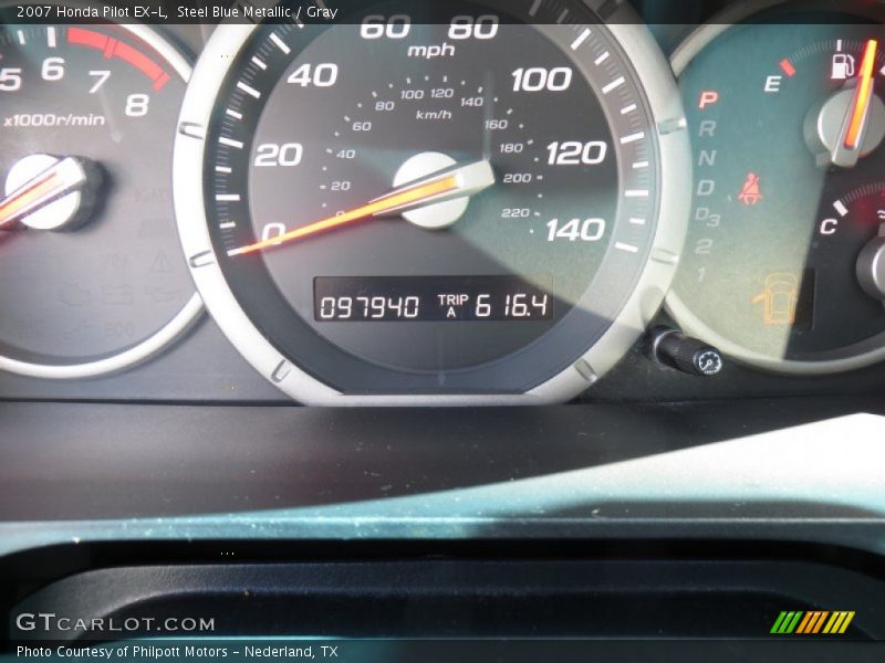 Steel Blue Metallic / Gray 2007 Honda Pilot EX-L