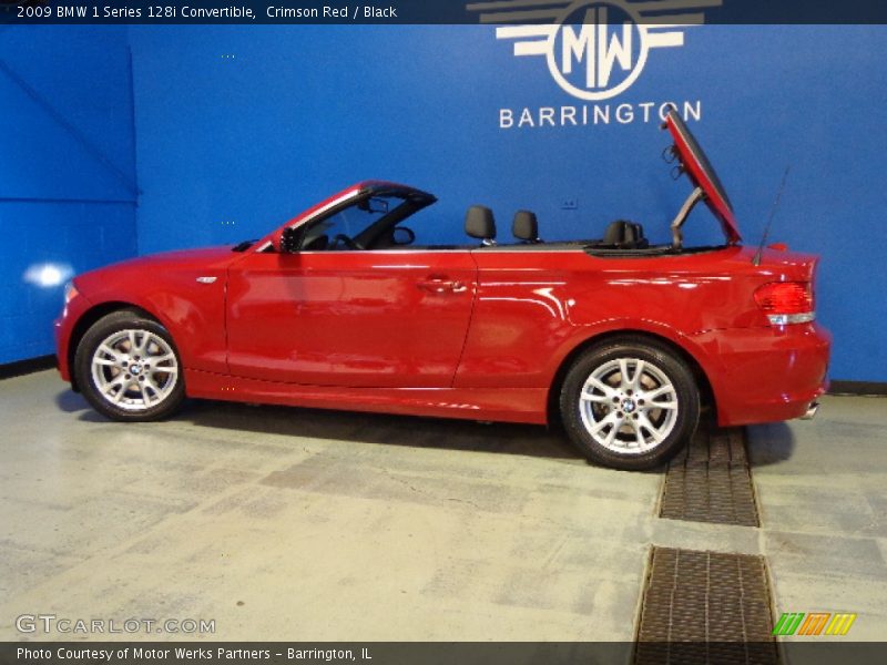 Crimson Red / Black 2009 BMW 1 Series 128i Convertible