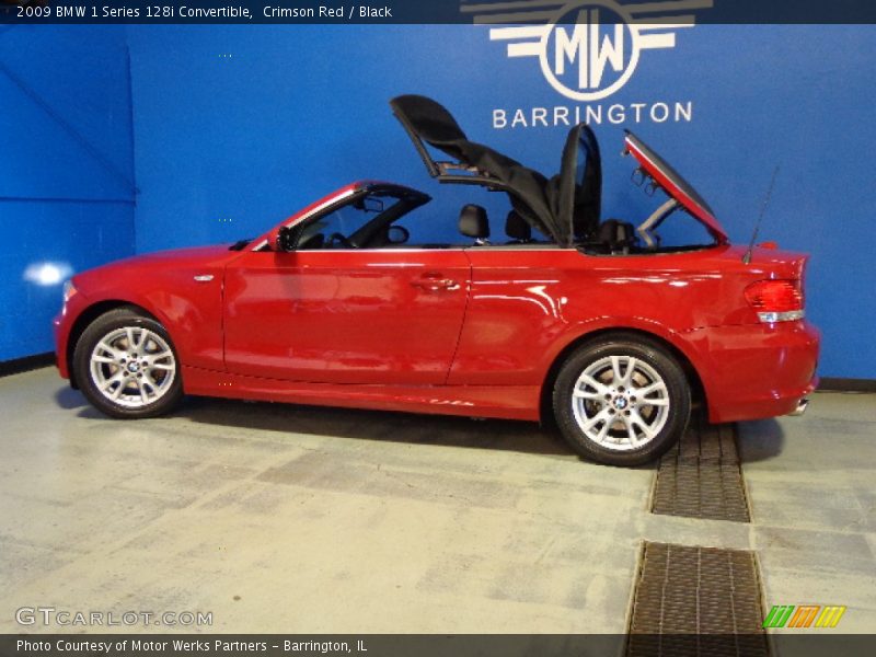 Crimson Red / Black 2009 BMW 1 Series 128i Convertible