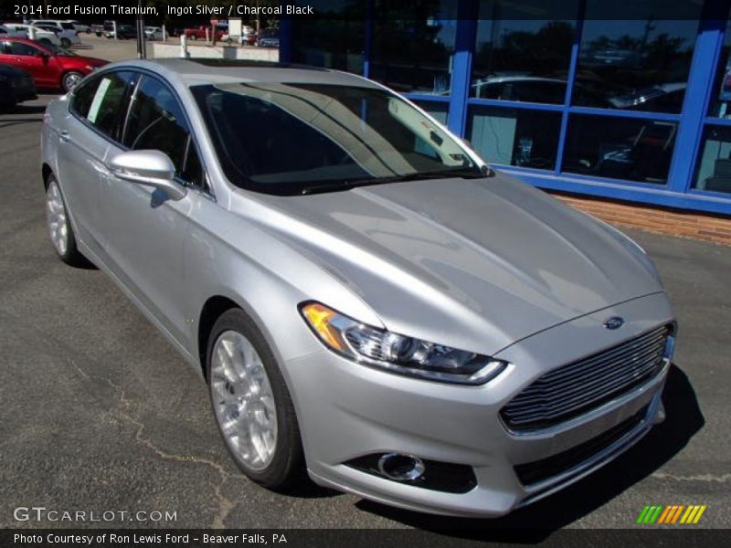 Ingot Silver / Charcoal Black 2014 Ford Fusion Titanium