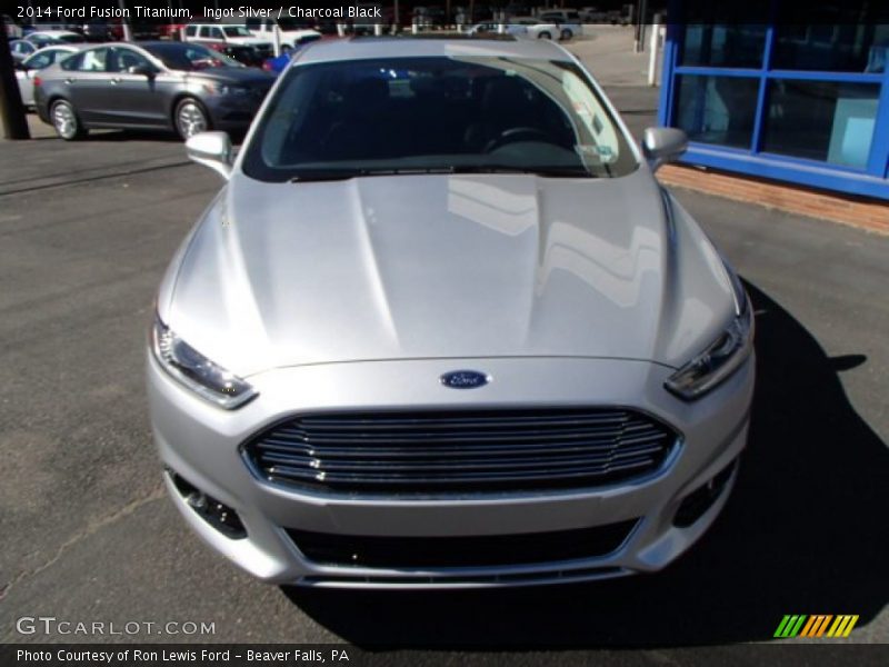 Ingot Silver / Charcoal Black 2014 Ford Fusion Titanium