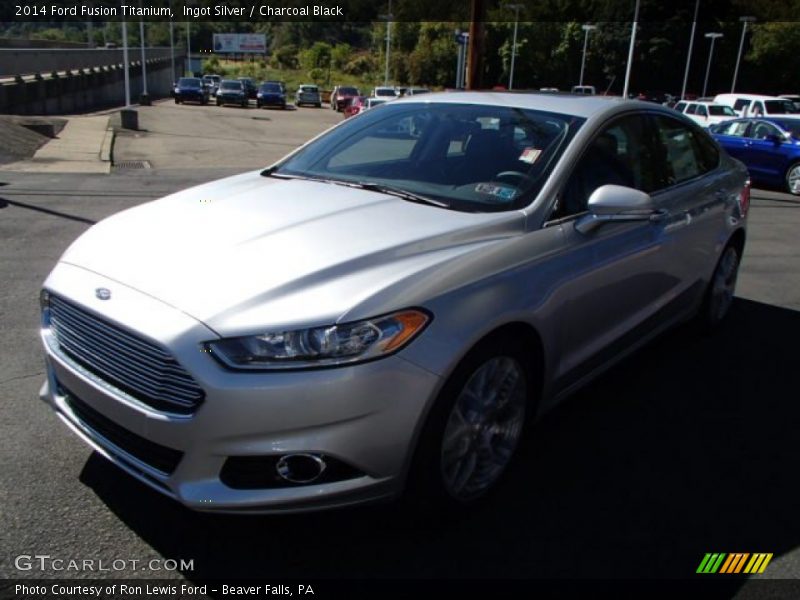 Ingot Silver / Charcoal Black 2014 Ford Fusion Titanium