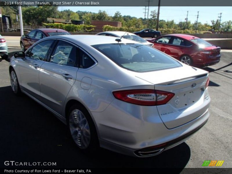 Ingot Silver / Charcoal Black 2014 Ford Fusion Titanium