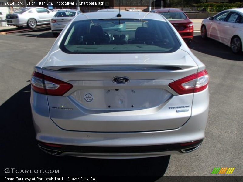 Ingot Silver / Charcoal Black 2014 Ford Fusion Titanium