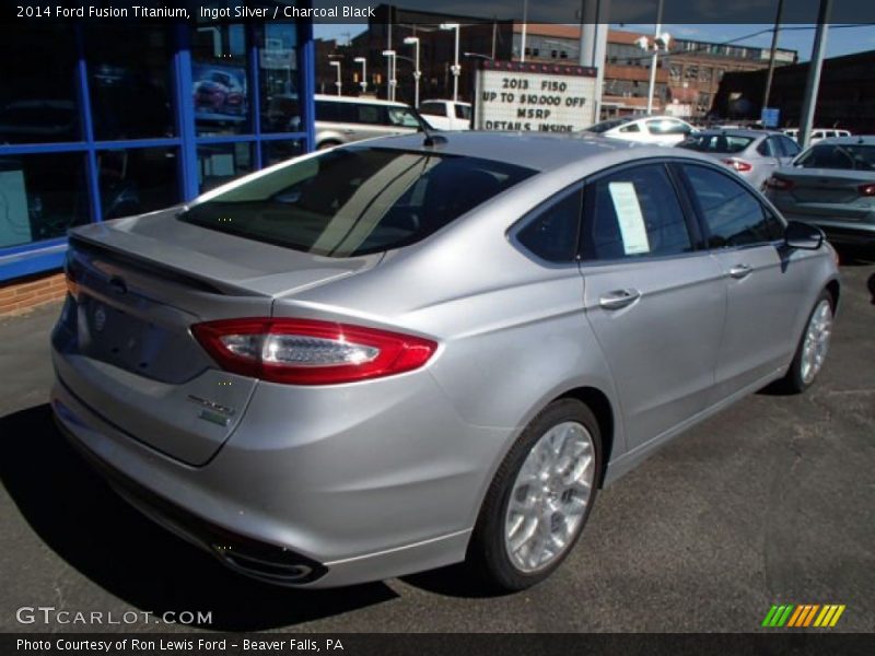 Ingot Silver / Charcoal Black 2014 Ford Fusion Titanium