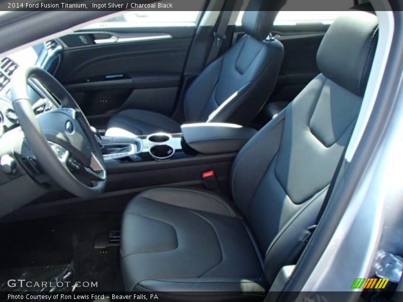 Ingot Silver / Charcoal Black 2014 Ford Fusion Titanium