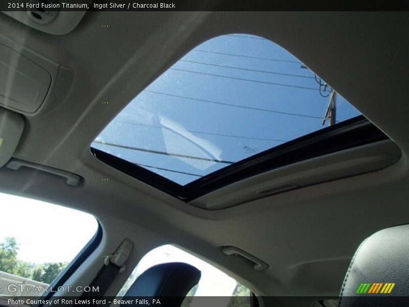 Ingot Silver / Charcoal Black 2014 Ford Fusion Titanium