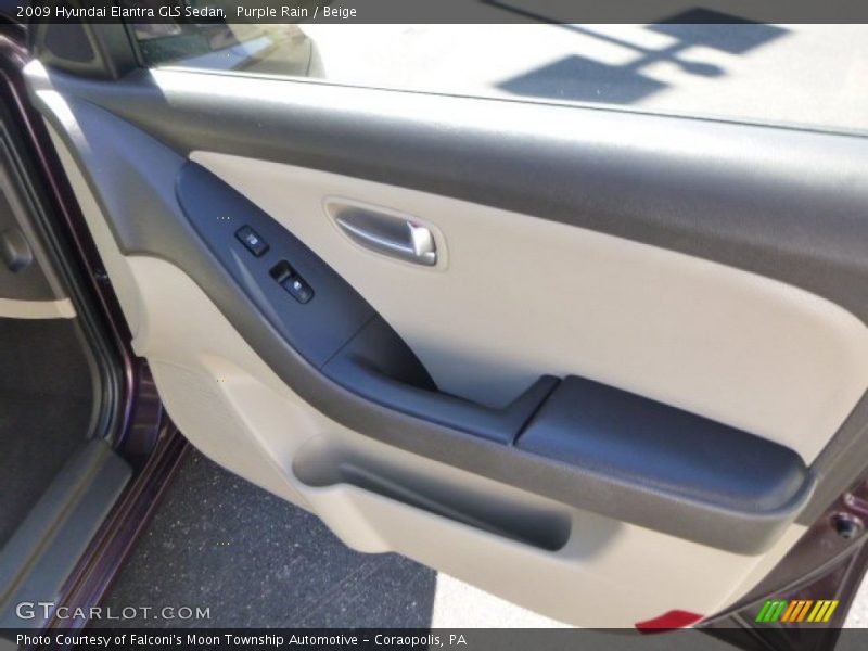Purple Rain / Beige 2009 Hyundai Elantra GLS Sedan
