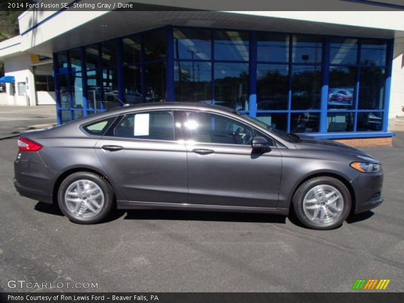 Sterling Gray / Dune 2014 Ford Fusion SE