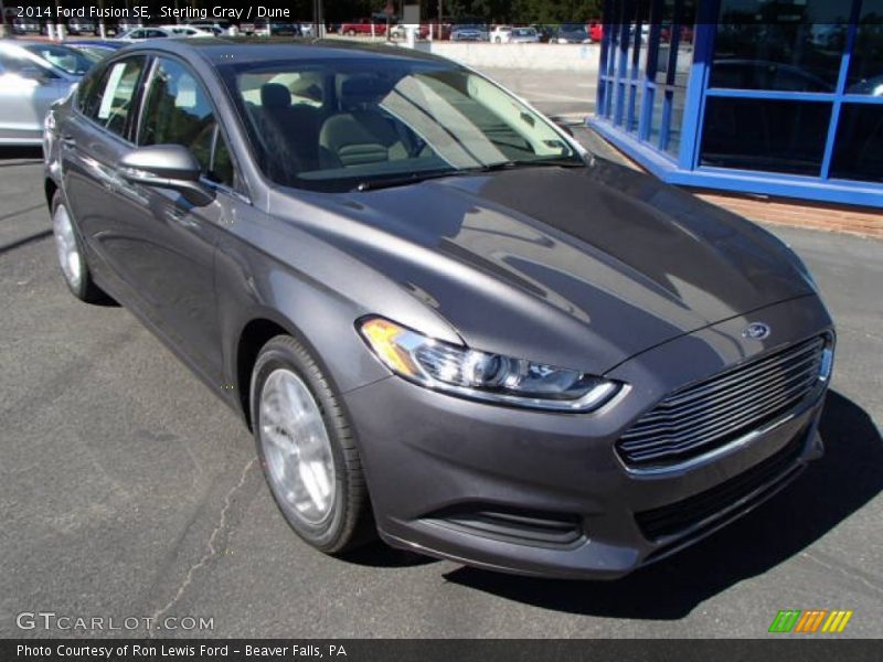 Sterling Gray / Dune 2014 Ford Fusion SE