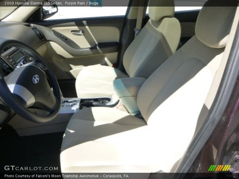 Purple Rain / Beige 2009 Hyundai Elantra GLS Sedan