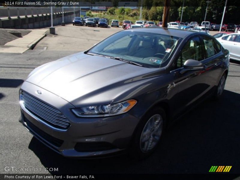 Sterling Gray / Dune 2014 Ford Fusion SE