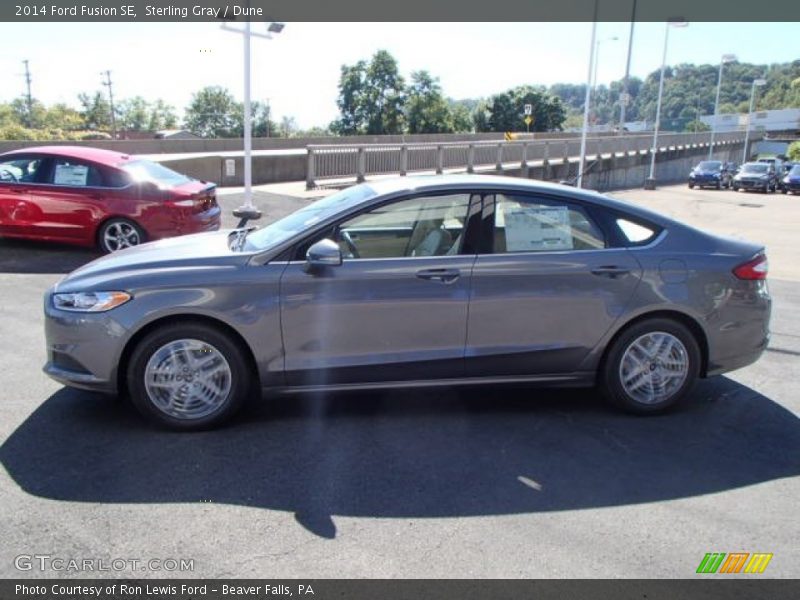Sterling Gray / Dune 2014 Ford Fusion SE