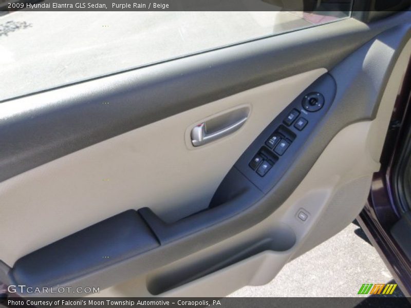 Purple Rain / Beige 2009 Hyundai Elantra GLS Sedan