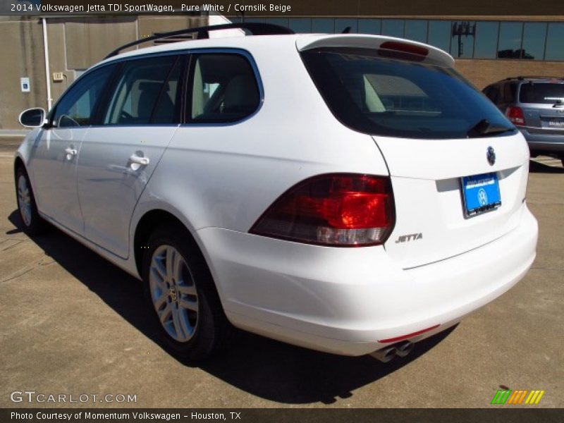 Pure White / Cornsilk Beige 2014 Volkswagen Jetta TDI SportWagen