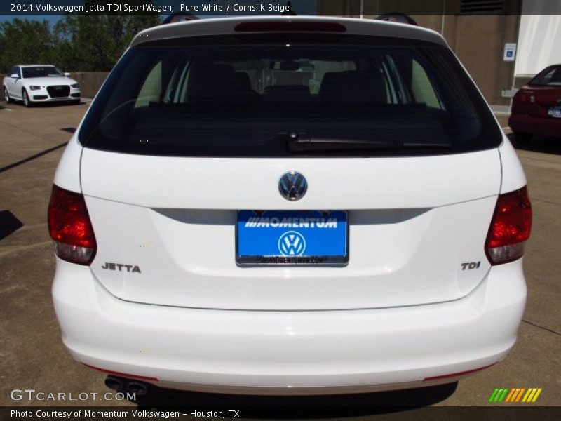 Pure White / Cornsilk Beige 2014 Volkswagen Jetta TDI SportWagen
