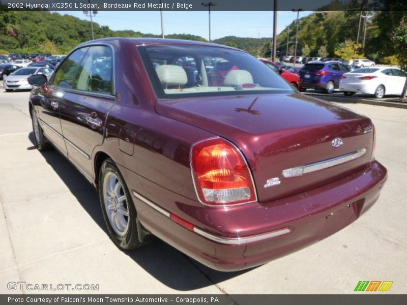 Bordeaux Red Metallic / Beige 2002 Hyundai XG350 L Sedan