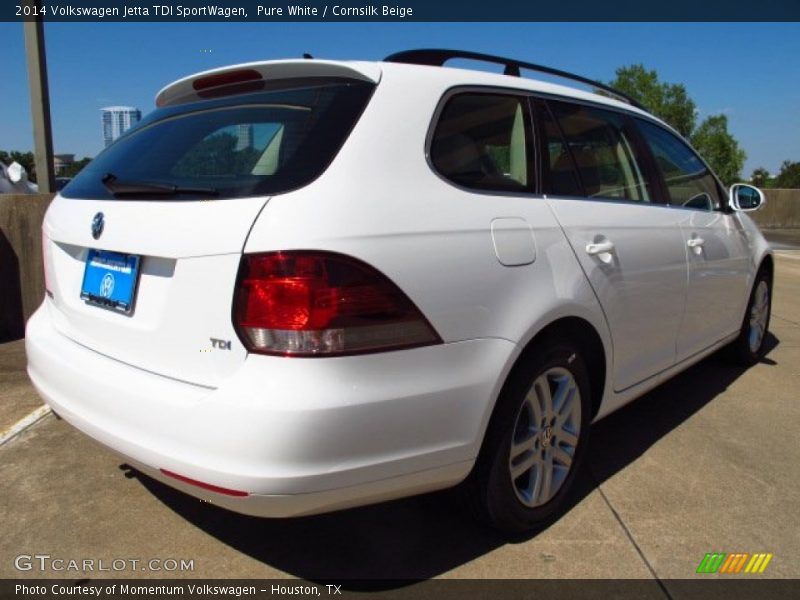 Pure White / Cornsilk Beige 2014 Volkswagen Jetta TDI SportWagen