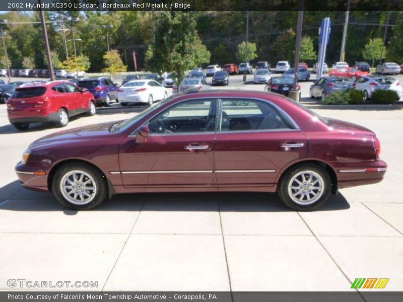 Bordeaux Red Metallic / Beige 2002 Hyundai XG350 L Sedan