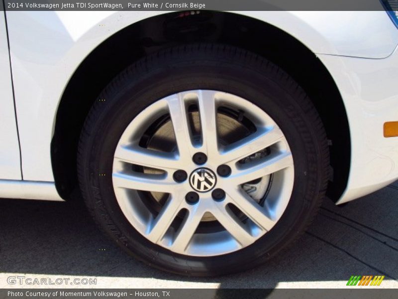 Pure White / Cornsilk Beige 2014 Volkswagen Jetta TDI SportWagen