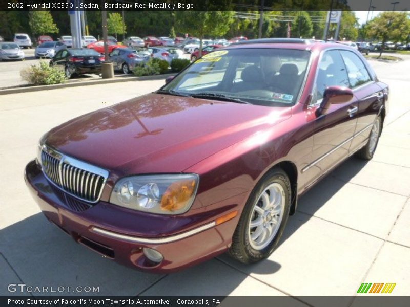 Bordeaux Red Metallic / Beige 2002 Hyundai XG350 L Sedan