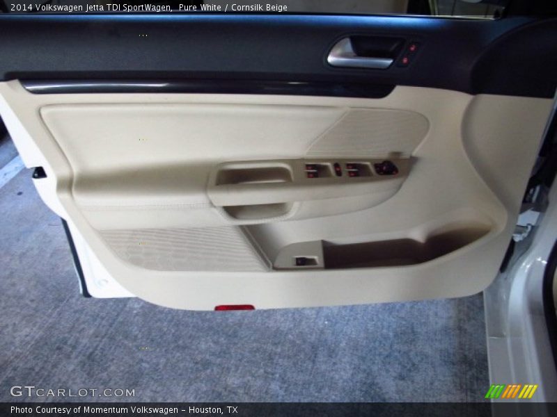 Pure White / Cornsilk Beige 2014 Volkswagen Jetta TDI SportWagen