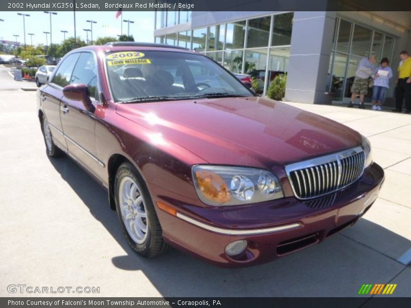 Bordeaux Red Metallic / Beige 2002 Hyundai XG350 L Sedan