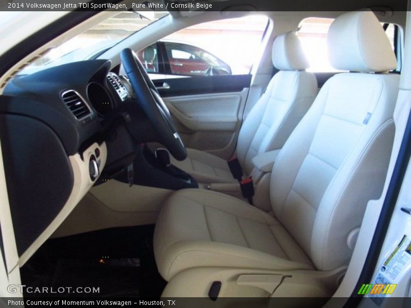 Pure White / Cornsilk Beige 2014 Volkswagen Jetta TDI SportWagen
