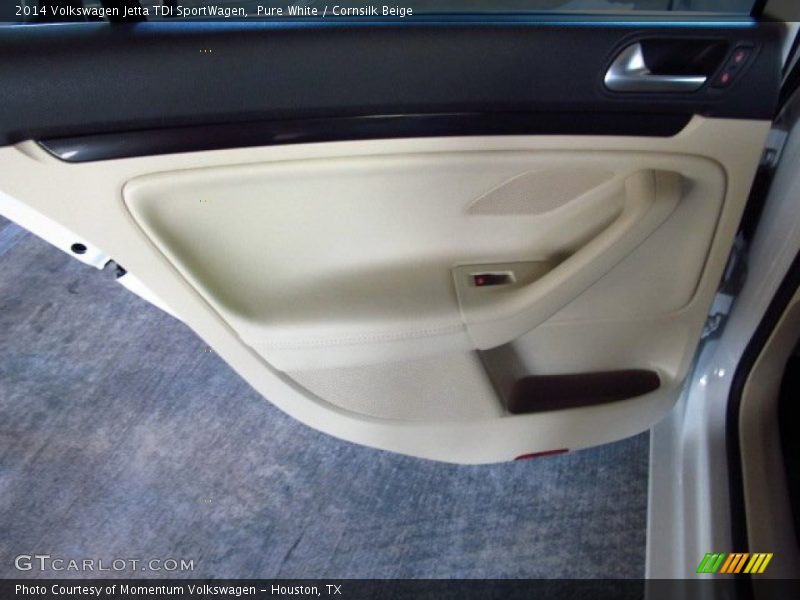 Pure White / Cornsilk Beige 2014 Volkswagen Jetta TDI SportWagen
