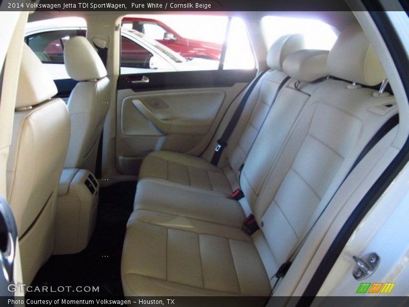 Pure White / Cornsilk Beige 2014 Volkswagen Jetta TDI SportWagen