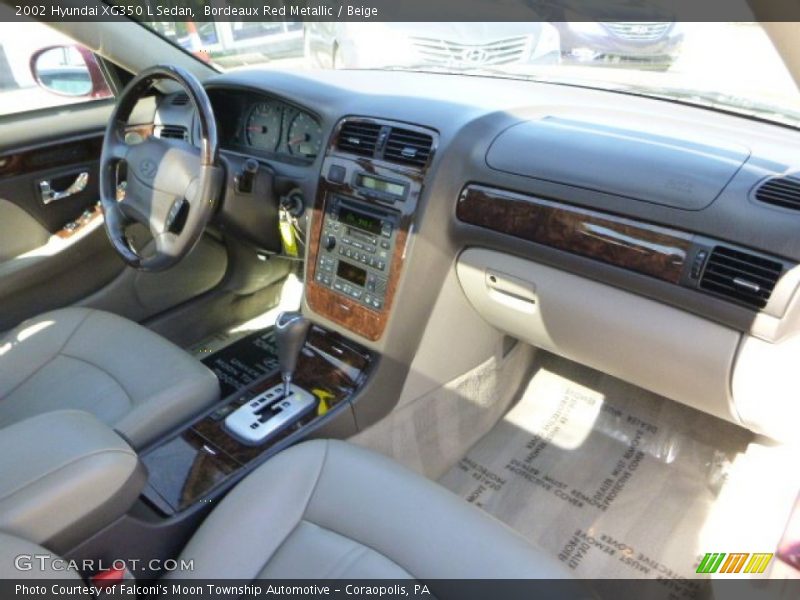 Bordeaux Red Metallic / Beige 2002 Hyundai XG350 L Sedan