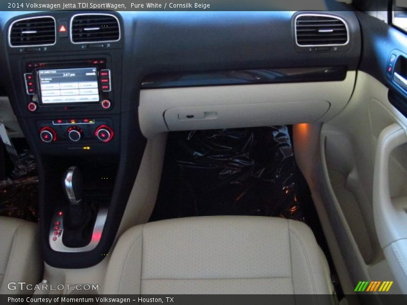 Pure White / Cornsilk Beige 2014 Volkswagen Jetta TDI SportWagen