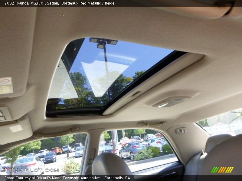 Bordeaux Red Metallic / Beige 2002 Hyundai XG350 L Sedan
