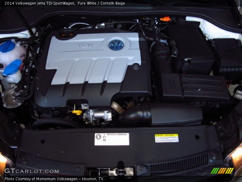 Pure White / Cornsilk Beige 2014 Volkswagen Jetta TDI SportWagen
