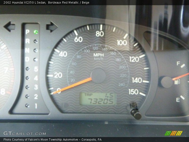 Bordeaux Red Metallic / Beige 2002 Hyundai XG350 L Sedan
