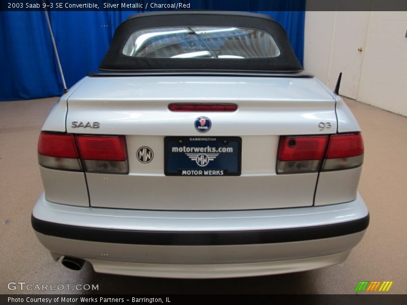 Silver Metallic / Charcoal/Red 2003 Saab 9-3 SE Convertible