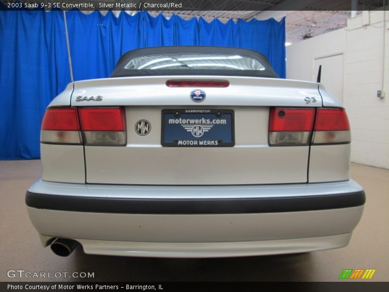 Silver Metallic / Charcoal/Red 2003 Saab 9-3 SE Convertible