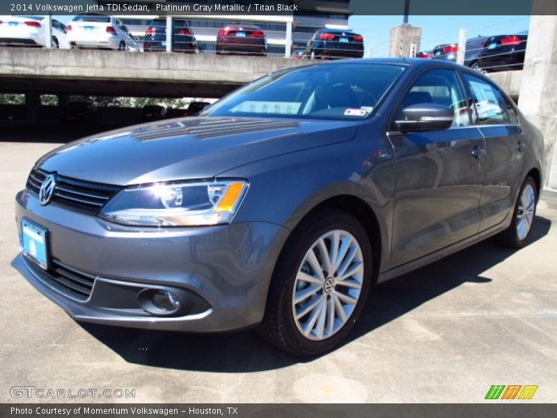 Platinum Gray Metallic / Titan Black 2014 Volkswagen Jetta TDI Sedan