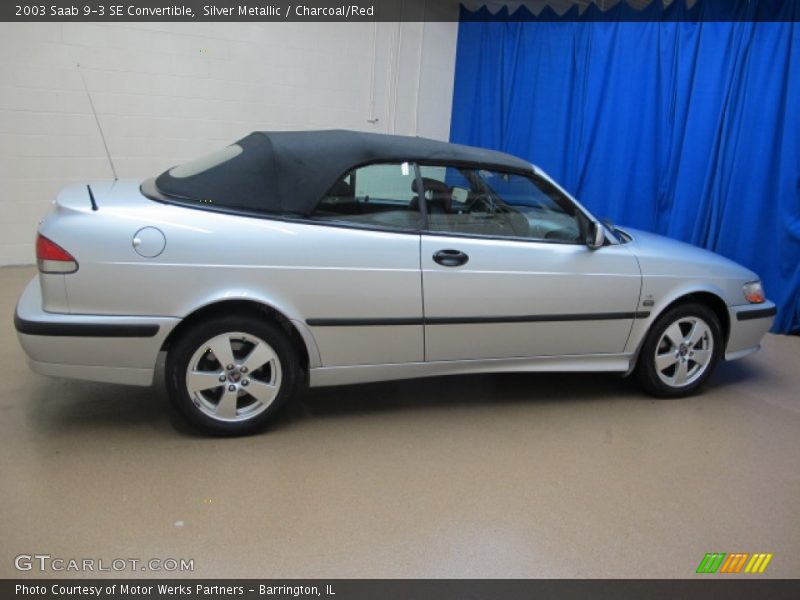 Silver Metallic / Charcoal/Red 2003 Saab 9-3 SE Convertible