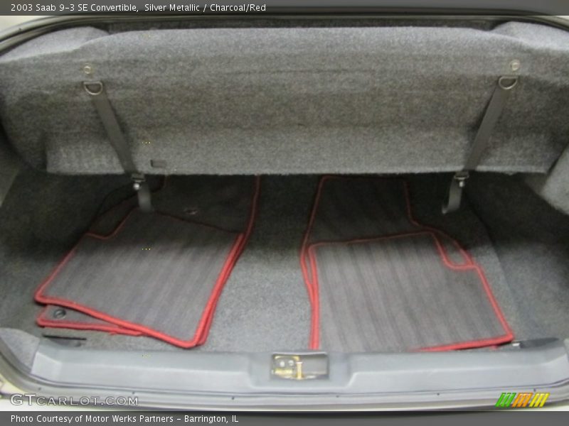 Silver Metallic / Charcoal/Red 2003 Saab 9-3 SE Convertible