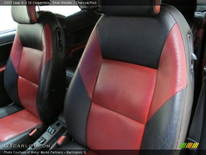 Silver Metallic / Charcoal/Red 2003 Saab 9-3 SE Convertible