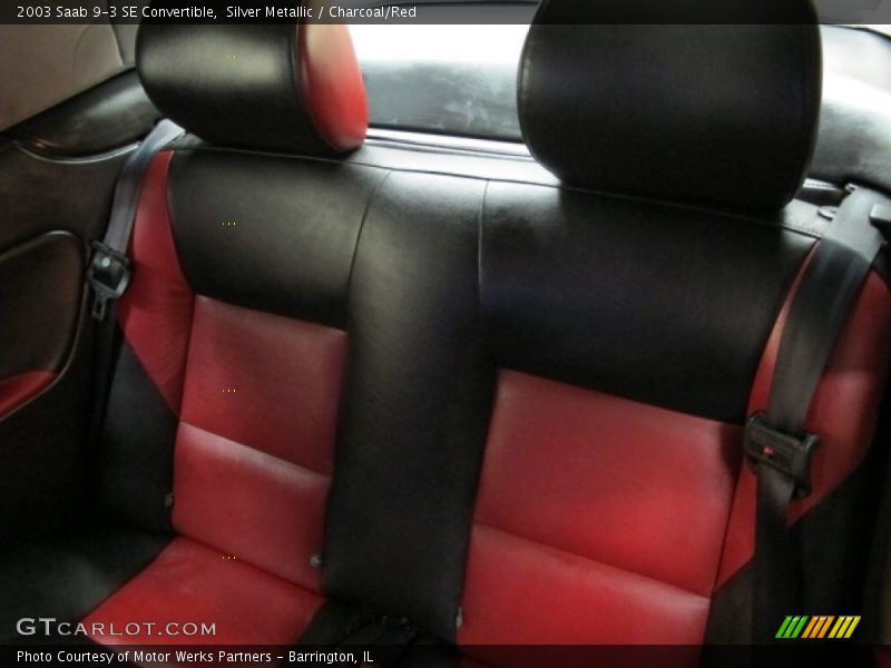 Silver Metallic / Charcoal/Red 2003 Saab 9-3 SE Convertible