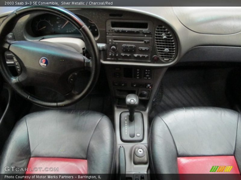 Silver Metallic / Charcoal/Red 2003 Saab 9-3 SE Convertible