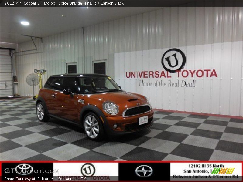 Spice Orange Metallic / Carbon Black 2012 Mini Cooper S Hardtop